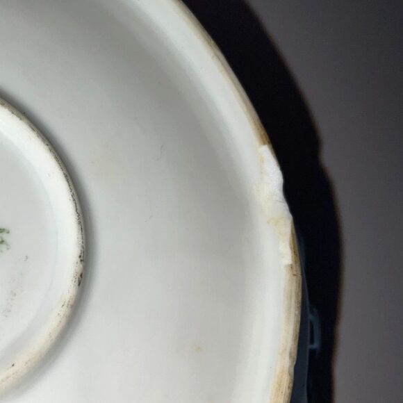 Absolutely stunning Shabby Chic Rose serving bowl; ruffled edge Germany? - Picture 5 of 5